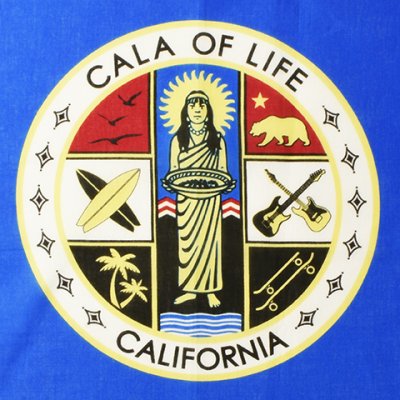 画像2: 【STANDARD CALIFORNIA/スタンダードカリフォルニア】 SD CALA of Life Flag Bandana  