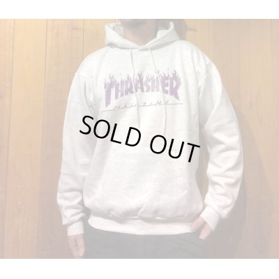 画像1: SALE 30%OFF （JACKSON MATISSE/ジャクソンマティス) ×（THRASHER/スラッシャー)  FLAME LOGO Parka (アッシュグレー) S/M/Lサイズ