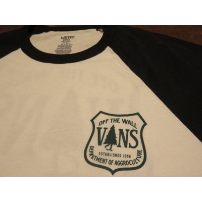 画像3: ■バンズ（VANS)■ラグラン七分袖Tシャツ■VANS OFF THE WALL■ホワイト×ブラック■メンズ US（S)/(M)サイズ