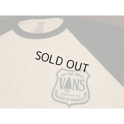 画像3: ■バンズ（VANS)■ラグラン七分袖Tシャツ■VANS OFF THE WALL■ホワイト×ブラック■メンズ US（S)/(M)サイズ