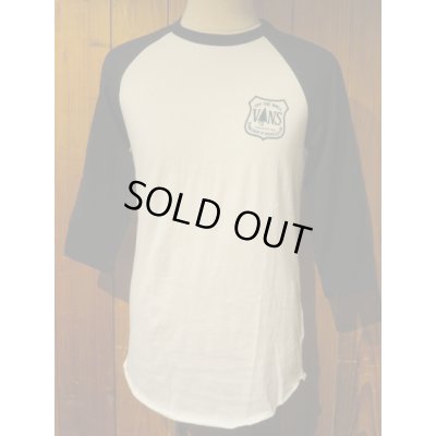画像2: ■バンズ（VANS)■ラグラン七分袖Tシャツ■VANS OFF THE WALL■ホワイト×ブラック■メンズ US（S)/(M)サイズ