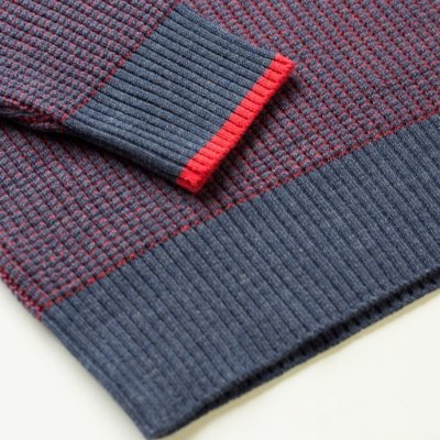 画像6: SALE 30%OFF (TURN ME ON / ターンミーオン)  スヌード付きワッフル編みニット (NAVY) (MENS)M/Lサイズ