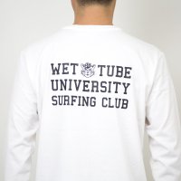 TURN ME ON（ターンミーオン)　L/S TEE『WTU. SURFING CLUB』(WHITE) (MENS)M/Lサイズ