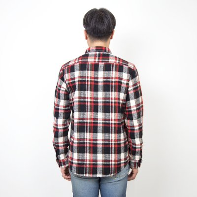 画像6: SALE 30%OFF (TURN ME ON / ターンミーオン)  ワッフルチェックL/Sシャツ (RED)  (MENS)M/Lサイズ
