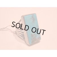 ■インディアンジュエリー■NAVAJO族（ナバホ族）■指輪 リング（NAVAJO-R-024)■キングマンターコイズ■２１号■ハンドメイド■アリゾナ北部現地買付■送料無料