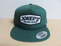 ■カリフォルニア ハンティントンビーチのスケボーショップ [JOKERS SKATE SHOP] オリジナル スナップバックキャップ■グリーン■USA買付商品