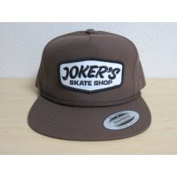 ■カリフォルニア ハンティントンビーチのスケボーショップ [JOKERS SKATE SHOP] オリジナル スナップバックキャップ■ブラウン■USA買付商品