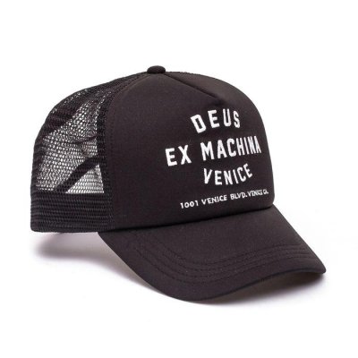 画像1: Deus Ex Machina(デウス エクス マキナ) Venice Address Trucker (BLACK)