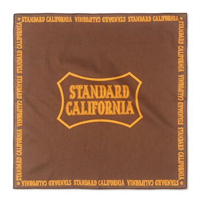 画像2: (STANDARD CALIFORNIA/スタンダードカリフォルニア) SD Logo Bandana ブラウン/ブラック/ブルー