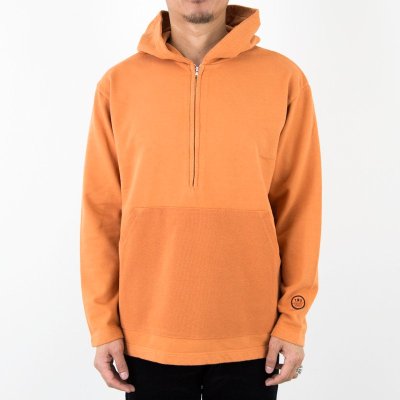 画像1: SALE 30%OFF (TURN ME ON / ターンミーオン)  ハーフジップパーカー(ORANGE) (MENS)M/Lサイズ 