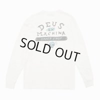 Deus Ex Machina(デウス エクス マキナ) SPEED SHOP LS TEE  VINTAGE WHITE（メンズ）S/M/Lサイズ