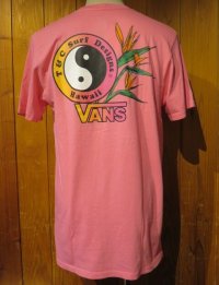 ■バンズ（VANS)■半袖プリントシャツ■T&C Surf Designs Hawaiiコラボ■ピンク■メンズ US（M)サイズ