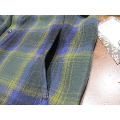 画像6: ■バンズ(VANS)■ヘビーウエイトフランネルシャツ■ネイビー×グリーン■メンズ US(S) (M)サイズ