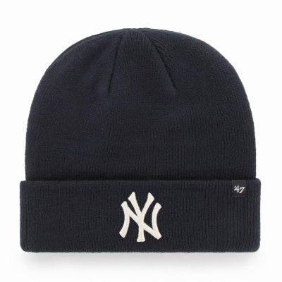 画像1: ('47/フォーティーセブン)  ヤンキース  ’47 ニット帽 カフニット ネイビー×ホワイト刺繍ロゴ　Yankees ’47 Raised Cuff Knit Navy×White Logo