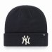 画像1: ('47/フォーティーセブン)  ヤンキース  ’47 ニット帽 カフニット ネイビー×ホワイト刺繍ロゴ　Yankees ’47 Raised Cuff Knit Navy×White Logo (1)