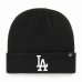 画像1: ('47/フォーティーセブン)  ドジャース  ’47 ニット帽 カフニット ブラック×ホワイト刺繍ロゴ　Dodgers ’47 Raised Cuff Knit Black×White Logo (1)