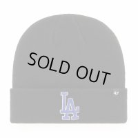 ('47/フォーティーセブン)  ドジャース  ’47 ニット帽 カフニット ブラック×ブルー刺繍ロゴ　Dodgers ’47 Raised Cuff Knit Black×Blue Logo
