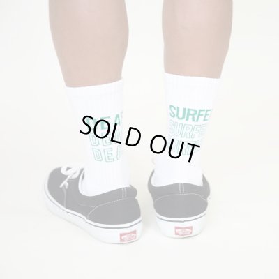 画像3: TURN ME ON（ターンミーオン)　『DEAR SURFER』ソックス WHITE/GREEN ■クリックポスト対応アイテム（送料198円）