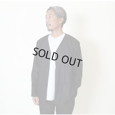 画像2: （TURN ME ON / ターンミーオン) リネンレーヨン ストレッチVネックボレロ (BLACK)  (MENS)M/L/XLサイズ