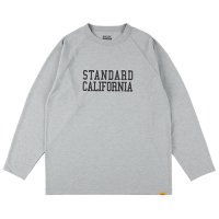 (STANDARD CALIFORNIA/スタンダードカリフォルニア) SD Tech Dry Logo Long Sleeve T■Gray■（メンズ）M/L/XLサイズ