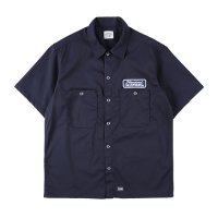 (STANDARD CALIFORNIA/スタンダードカリフォルニア) SD Logo Patch Easy Work Shirt Short Sleeve■Navy■（メンズ）M/Lサイズ