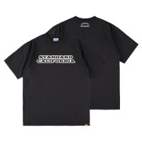 Abbot Kinney別注  (STANDARD CALIFORNIA/スタンダードカリフォルニア) SD×AK  Heavyweight  Logo T■Black(ホワイトプリント）■（メンズ）S/M/L/XLサイズ