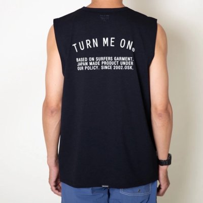 画像5: TURN ME ON（ターンミーオン) 定番ロゴ水陸両用ノースリーブ TEE(BLACK) (MENS)M/L/XLサイズ