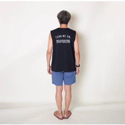 画像3: TURN ME ON（ターンミーオン) 定番ロゴ水陸両用ノースリーブ TEE(BLACK) (MENS)M/L/XLサイズ