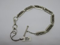 ■インディアンジュエリー■NAVAJO族（ナバホ族）HENRY MARIANO(ヘンリーマリアーノ) 作■T-BAR BRACELET ブレスレット・スタンプワーク（NAVAJO-B-009) ■ハンドメイド■ナバホネイション現地買付