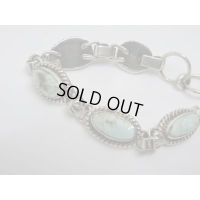 画像4: ■インディアンジュエリー■NAVAJO族(ナバホ族)ROSELLA PAXTON 作■T-BAR BRACELET(ターコイズ、アンブレラ)ブレスレット(NAVAJO-B-008) ドライクリークターコイズ■ハンドメイド■アリゾナ北部現地買付