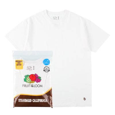 画像1:  (STANDARD CALIFORNIA/スタンダードカリフォルニア) Fruit of the Loom × SD 2Pack T　ホワイト（メンズ）M/L/XLサイズ