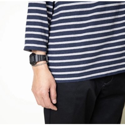 画像3: TURN ME ON(ターンミーオン) ボーダー9分袖ポケットTEE (NAVY)  (MENS)M/Lサイズ