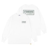 (STANDARD CALIFORNIA/スタンダードカリフォルニア) SD Heavyweight Box Logo Long Sleeve T■White■（メンズ）S/M/L/XLサイズ