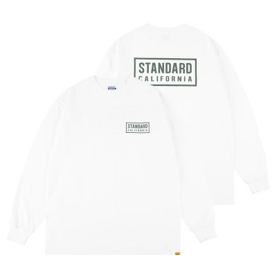 画像1: (STANDARD CALIFORNIA/スタンダードカリフォルニア) SD Heavyweight Box Logo Long Sleeve T■White■（メンズ）S/M/L/XLサイズ