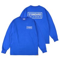 (STANDARD CALIFORNIA/スタンダードカリフォルニア) SD Heavyweight Box Logo Long Sleeve T■Blue■（メンズ）S/M/L/XLサイズ