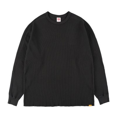 画像1: (STANDARD CALIFORNIA/スタンダードカリフォルニア) SD Waffle Thermal Long Sleeve T■Black■（メンズ）M/L/XLサイズ