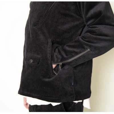 画像5:  (TURN ME ON / ターンミーオン) ストレッチコーデュロイ ダブルライダースJKT(BLACK)  (MENS)M/Lサイズ