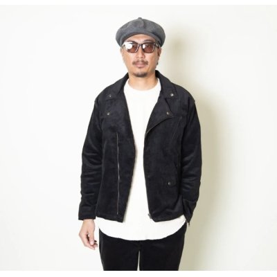 画像2:  (TURN ME ON / ターンミーオン) ストレッチコーデュロイ ダブルライダースJKT(BLACK)  (MENS)M/Lサイズ