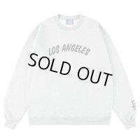 （CALIFOLKS/カリフォークス）CALIFOLKS Crew Neck Sweat Los Angeles (Gray)（メンズ）M/Lサイズ 