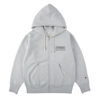 画像2:  スタンダードカリフォル二ア（STANDARD CALIFORNIA) Champion for SD Exclusive Zip Hood Sweat■Gray■（メンズ）M/L/XLサイズ