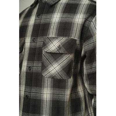 画像2: (BIG MIKE/ビッグマイク) Heavy Flannel Shirts / BLK×GRY×WHT （メンズ）M/L/XLサイズ