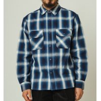 (BIG MIKE/ビッグマイク) Heavy Flannel Shirts / NVY×WHT（メンズ）M/L/XLサイズ