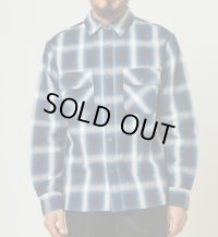 (BIG MIKE/ビッグマイク) Heavy Flannel Shirts / NVY×WHT（メンズ）M/L/XLサイズ