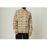 (BIG MIKE/ビッグマイク) Heavy Flannel Shirts / BGE×WHT（メンズ）M/L/XLサイズ