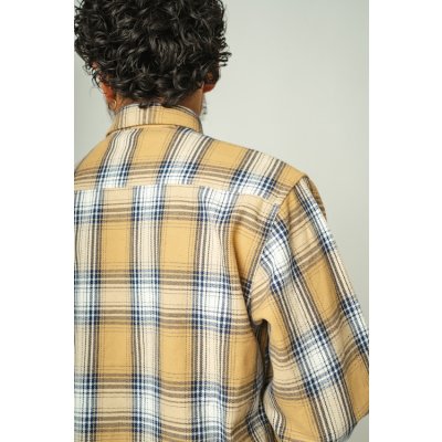 画像3: (BIG MIKE/ビッグマイク) Heavy Flannel Shirts / BGE×WHT(メンズ)M/L/XLサイズ