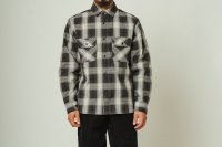 (BIG MIKE/ビッグマイク) Heavy Flannel Shirts / BLK×GRY×WHT （メンズ）M/L/XLサイズ