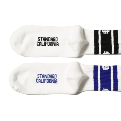 画像3: (STANDARD CALIFORNIA/スタンダードカリフォルニア) SD Sports Socks-2P (Black、Blue 2Pパック)