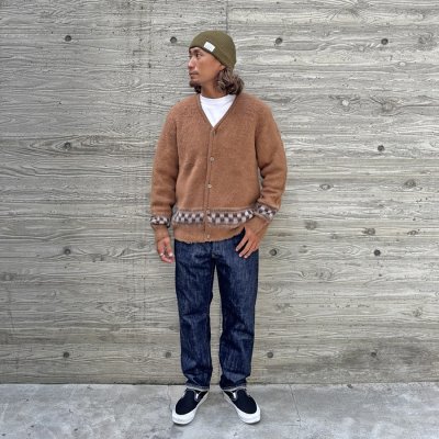 画像2: （STANDARD CALIFORNIA/スタンダードカリフォルニア）SD Checker Cardigan　Brown（メンズ）M/Lサイズ