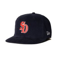 （STANDARD CALIFORNIA/スタンダードカリフォルニア）NEW ERA × SD 59Fifty Corduroy Logo Cap　ネイビー