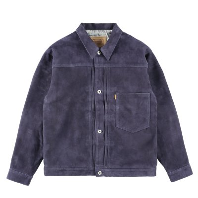 画像1: （STANDARD CALIFORNIA/スタンダードカリフォルニア）SD Leather Jacket S996　Navy（メンズ）40/42/44/46サイズ